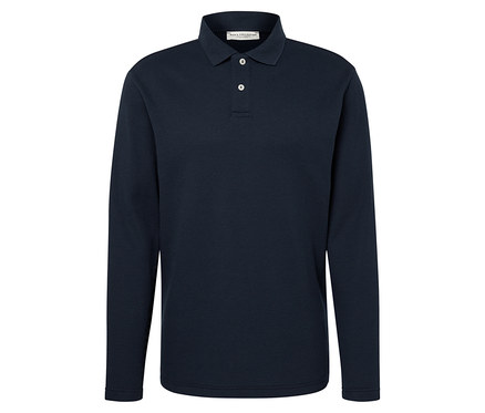 Polo manches longues, bleu marine