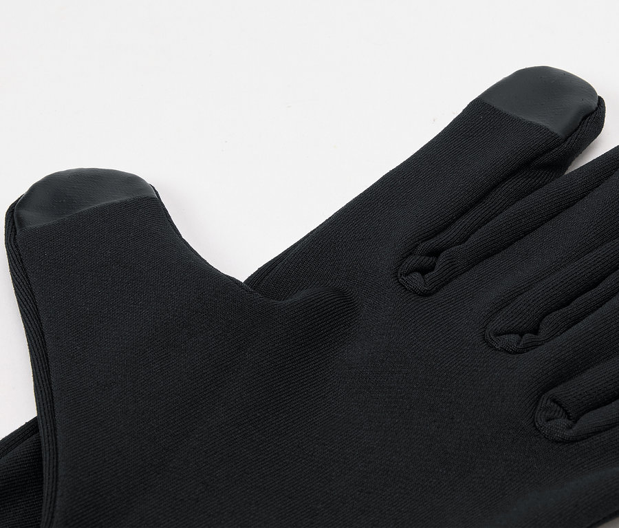 Gants de course noirs.