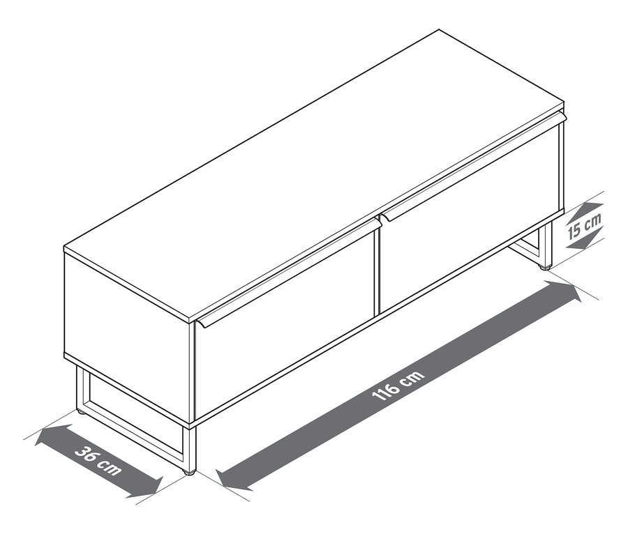 Le banc « LEEG » avec 2 tiroirs est présenté.