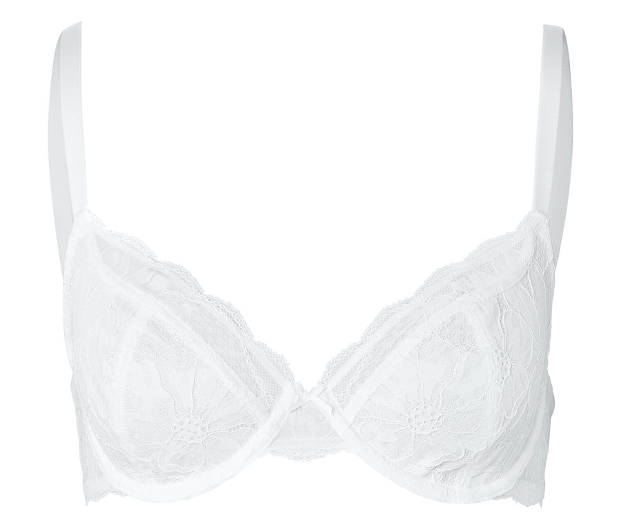 Soutien-gorge blanc en dentelle.