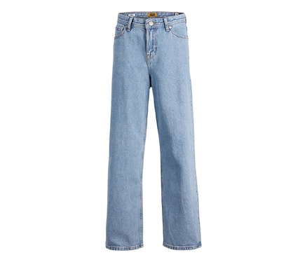 Jean Jack&Jones JJOriginal Alex bleu clair à coupe droite, posé à plat.