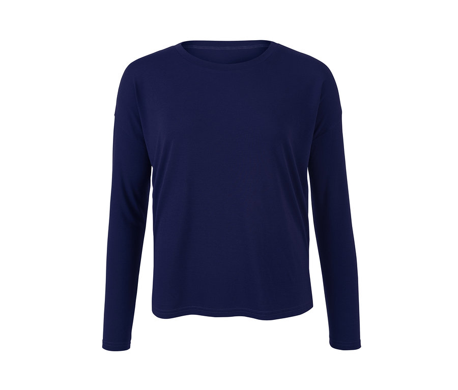 T-shirt de sport 2 en 1 bleu marine à manches longues.