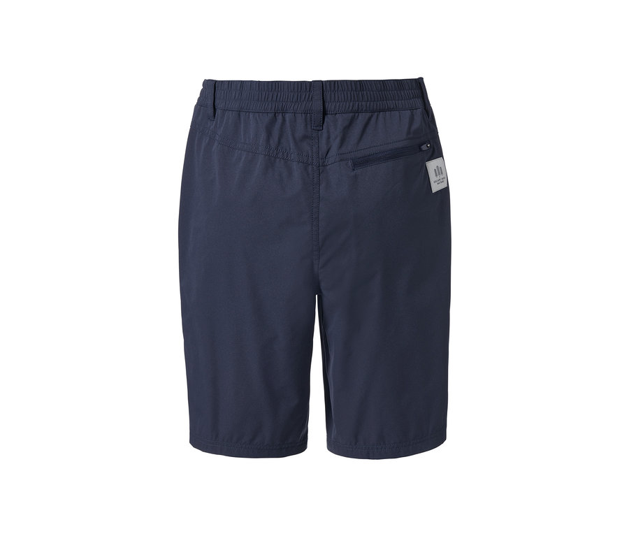 Short fonctionnel en softshell bleu.
