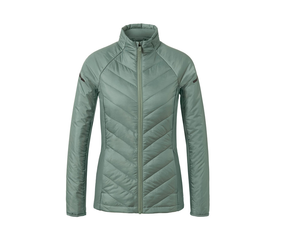 Veste de sport pour l'hiver vert clair sur fond blanc.