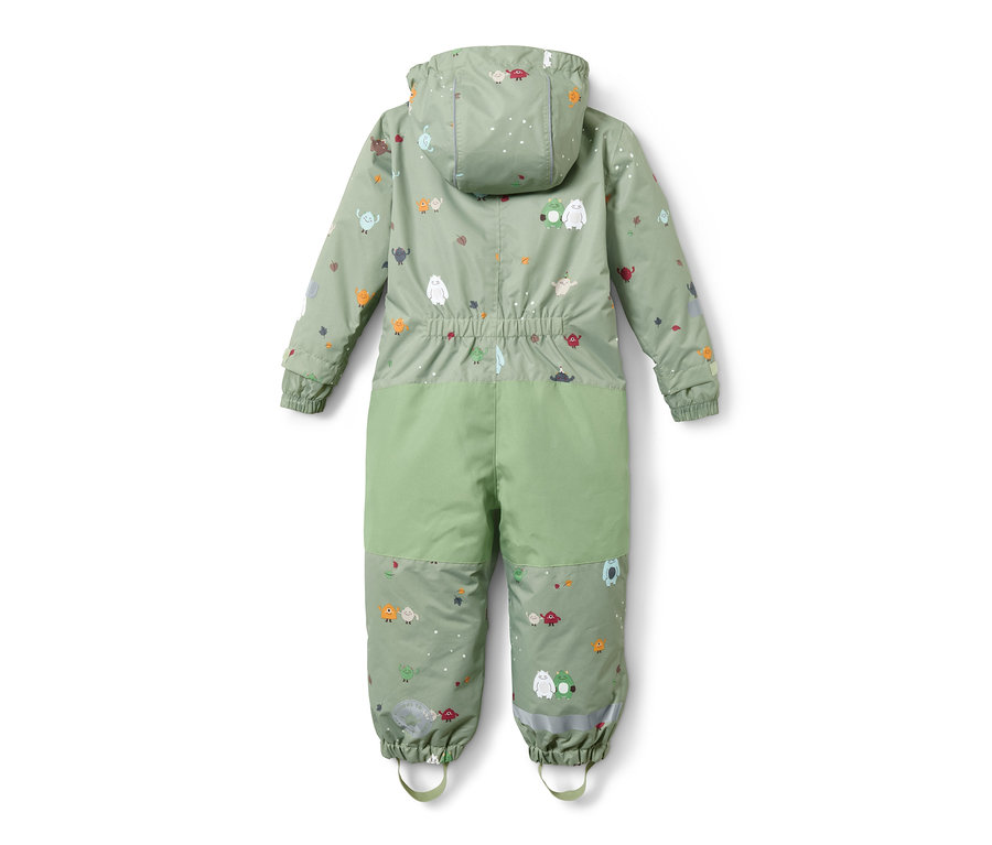 Combinaison de pluie verte avec motif de monstres.