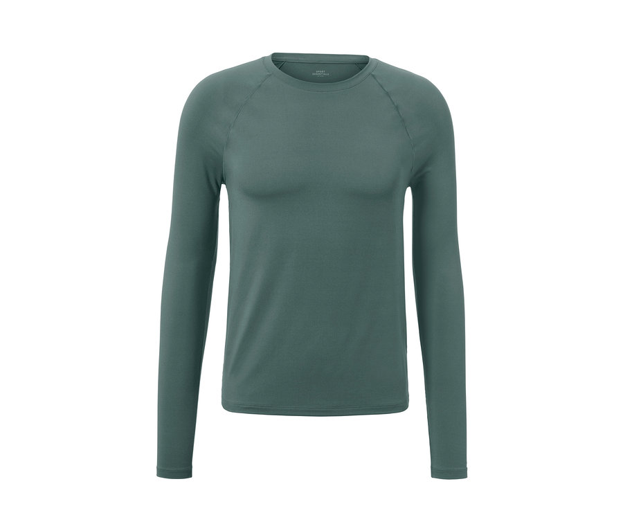 T-shirt fonctionnel manches longues vert foncé.