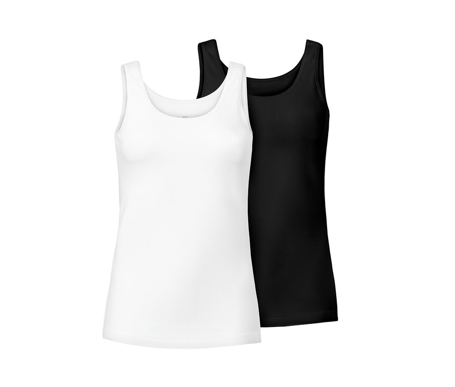 Deux maillots de corps, un blanc et un noir.