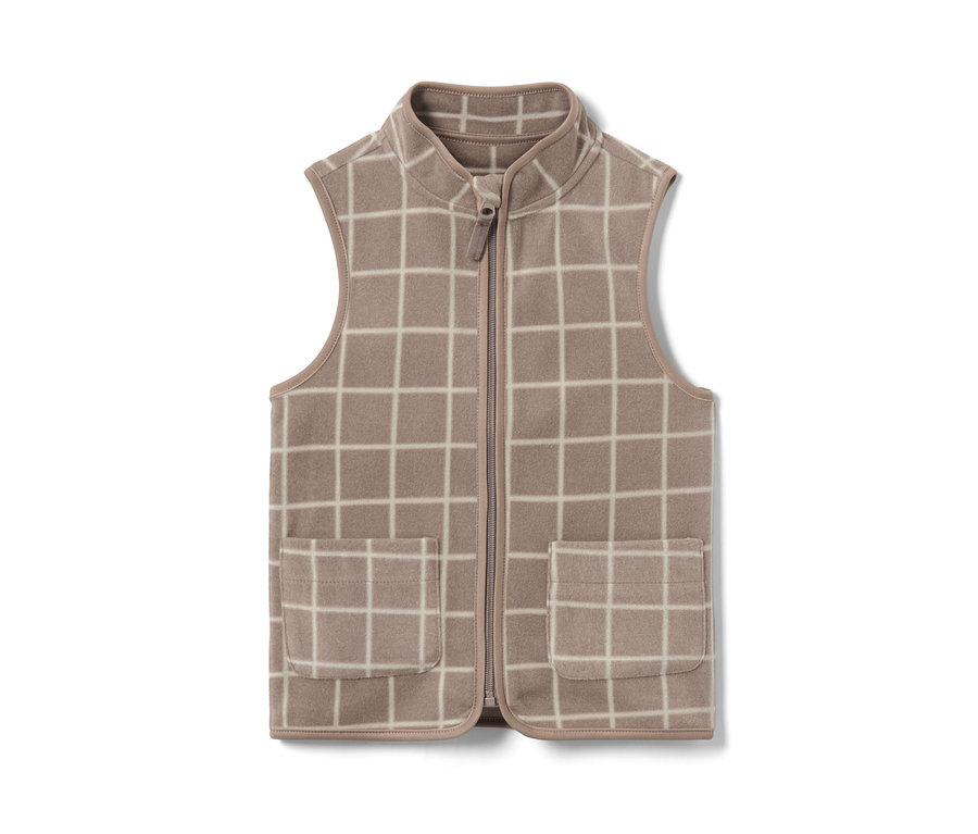 Veste polaire pour enfants à carreaux.