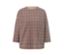 Sweatshirt manches 3/4, pied de poule - Motif pied-de-poule beige-bleu foncé-rouge foncé