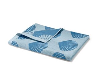 Bleu clair avec imprimé intégral de coquillages bleus