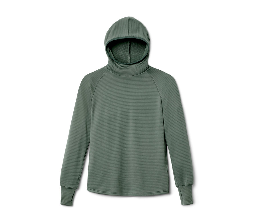 T-shirt fonctionnel à manches longues pour enfant, de couleur verte.