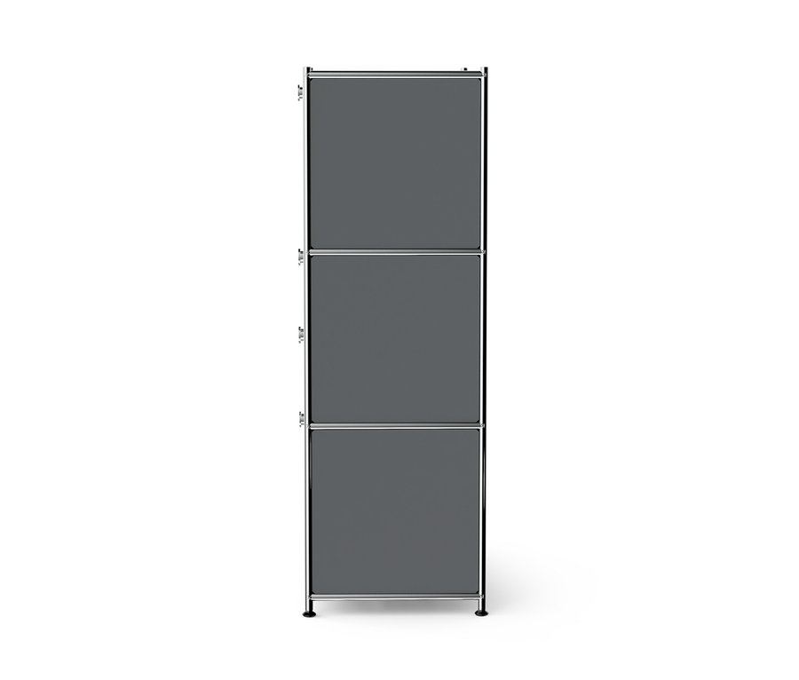 Commode en métal grise « CN3 » à 2 abattants et 2 tiroirs.