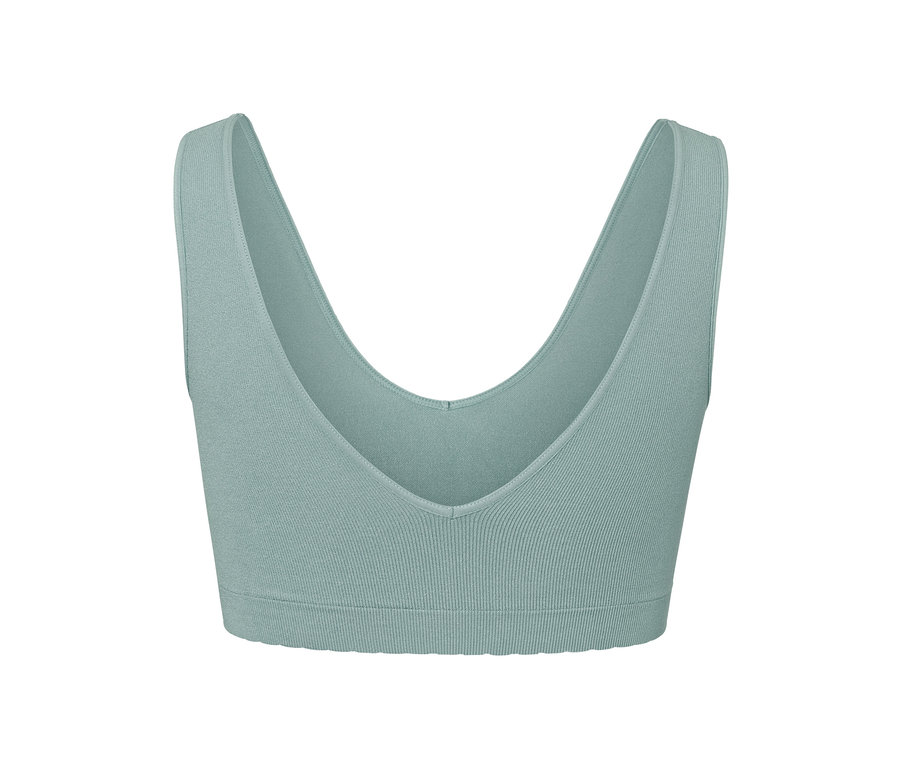 Bustier sans coutures turquoise.