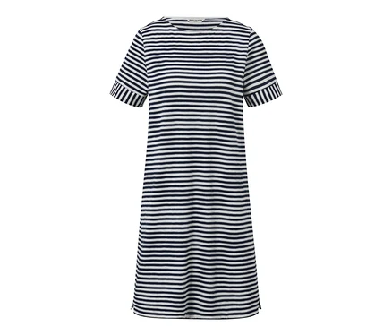Robe rayée en jersey à manches courtes.