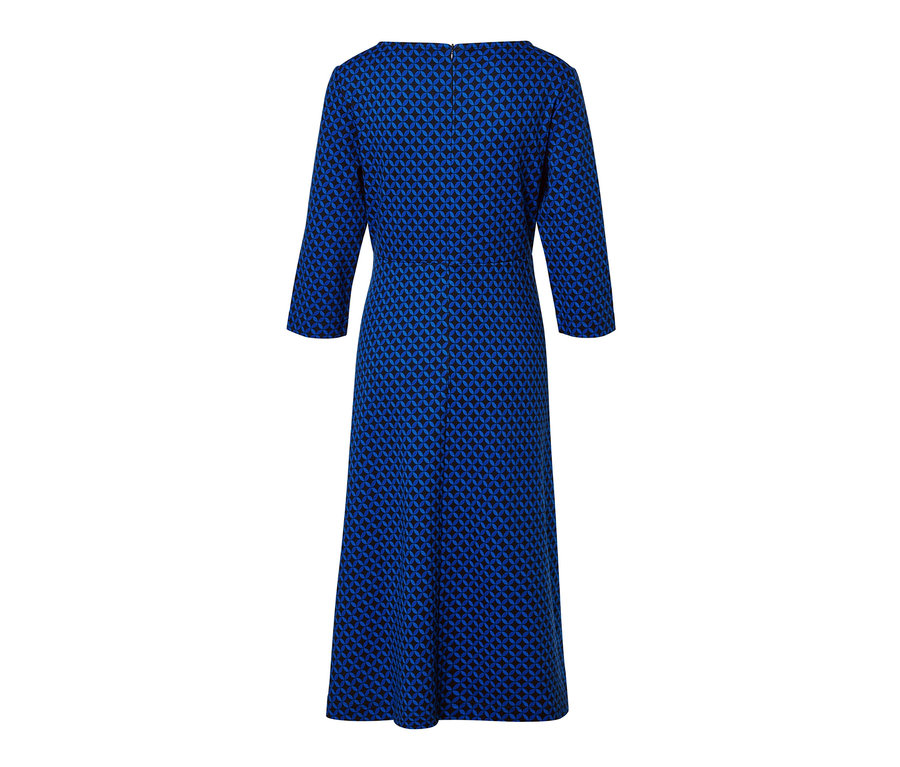 Robe en jersey imprimée bleue.