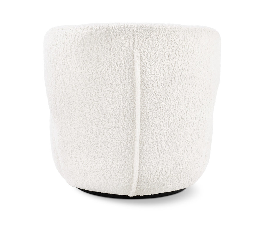 Fauteuil rotatif blanc.