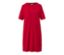 Robe en sweat rouge à manches courtes.