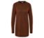 Une robe tricotée marron à manches longues.