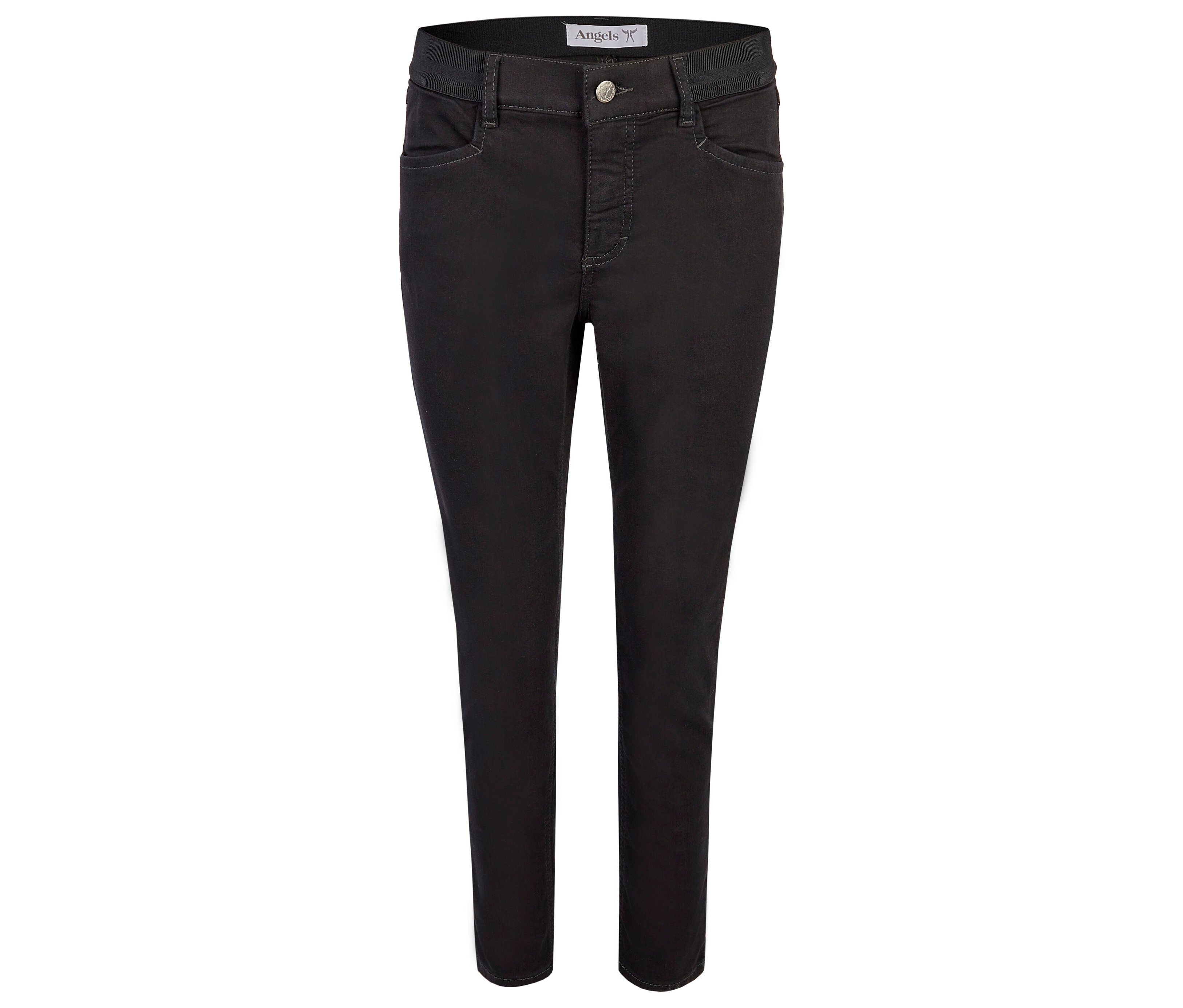 Jean noir avec taille élastique.