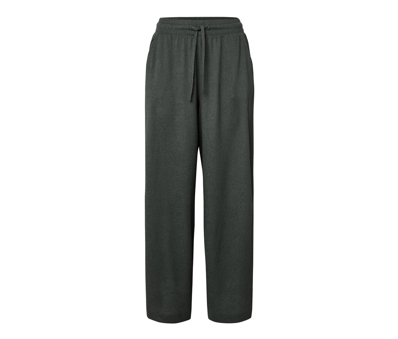 Pantalon à enfiler vert avec effet Crinkle.
