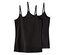 Deux débardeurs noirs à fines bretelles.