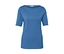 T-shirt bleu à manches 3/4.