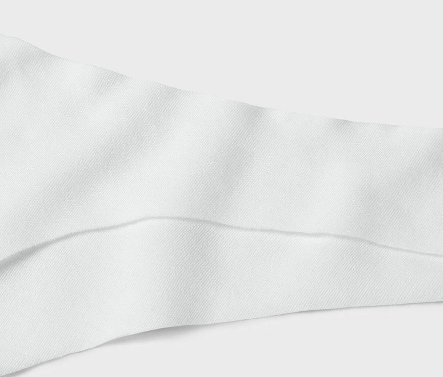 Gros plan d'un tissu blanc.