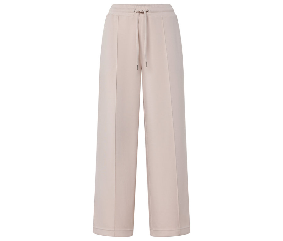 Pantalon beige large avec cordon de serrage.