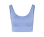 Gros plan d'un bustier de sport sans couture lavande.