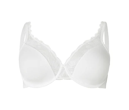 Soutien-gorge blanc avec dentelle.