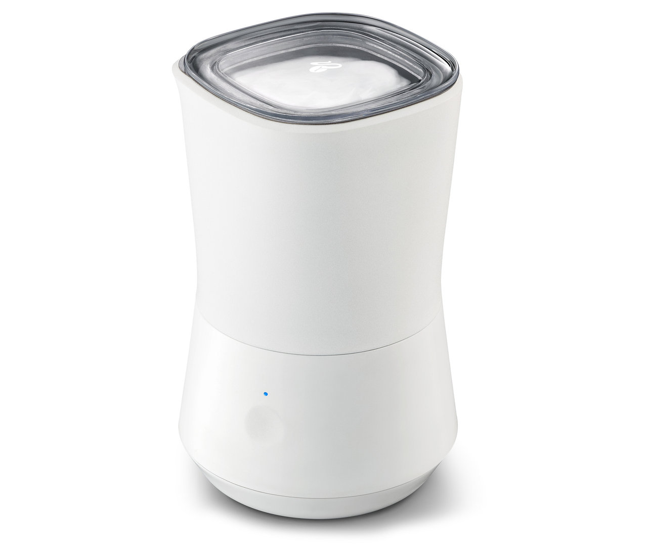 Mousseur à lait électrique blanc.