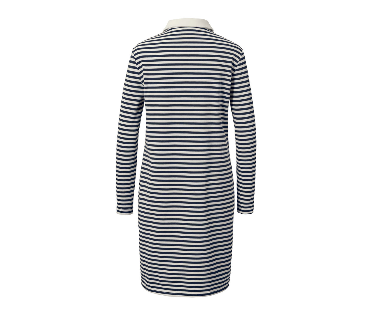 Robe molletonnée à rayures avec col polo.