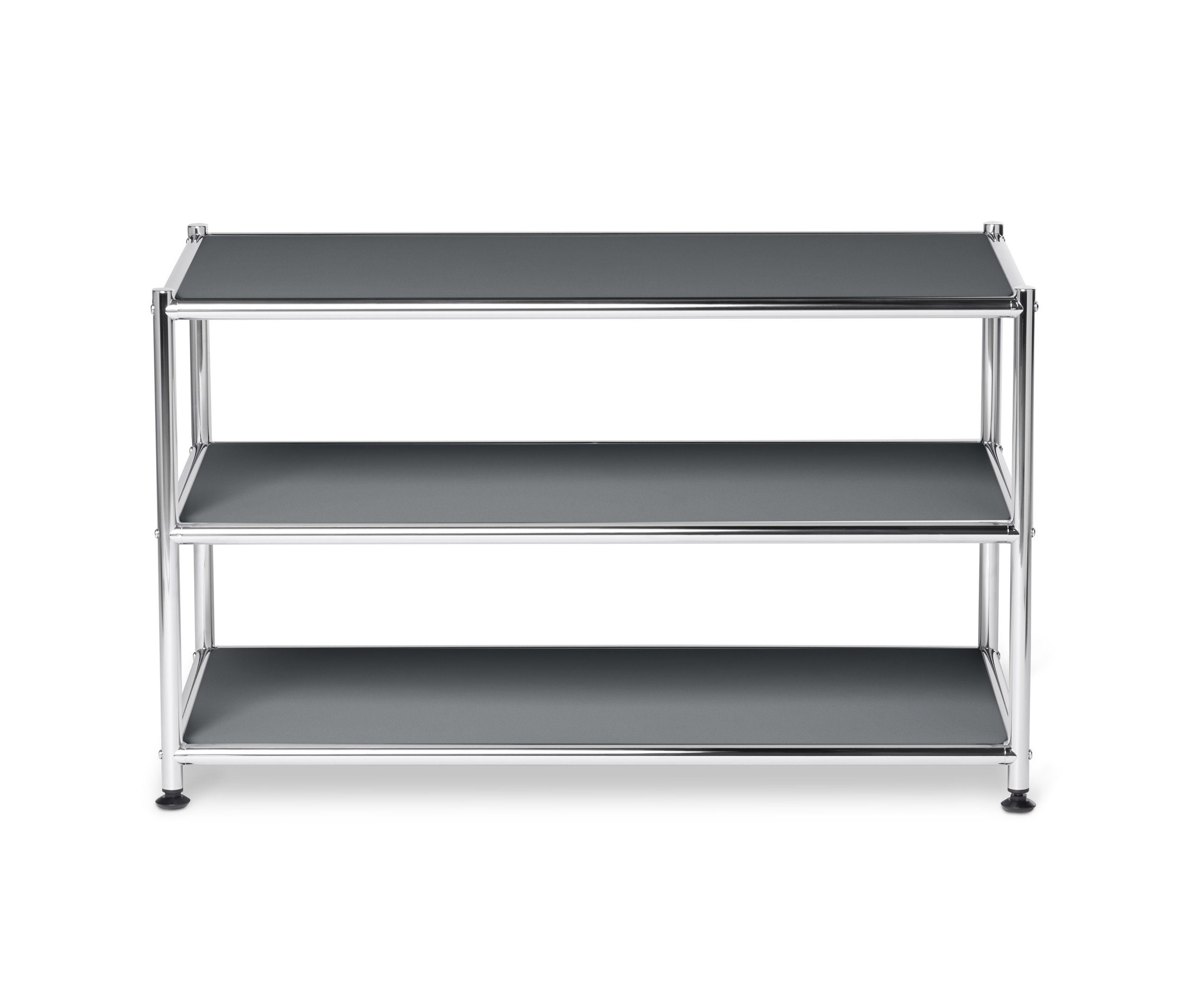 Table basse en métal « CN3 », ouvert, gris.