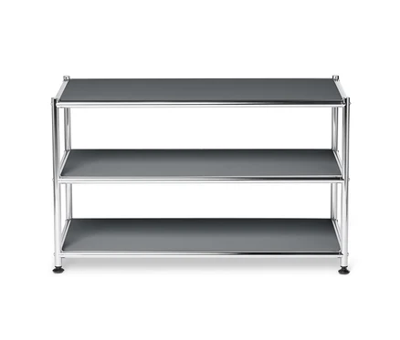 Table basse en métal « CN3 », ouvert, gris.