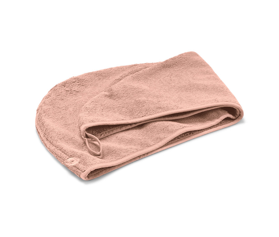 Serviette turban rose.