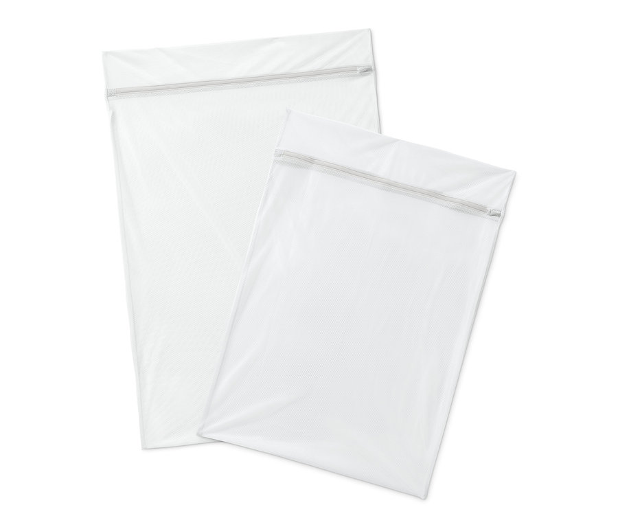 Deux filets de lavage XL blancs.