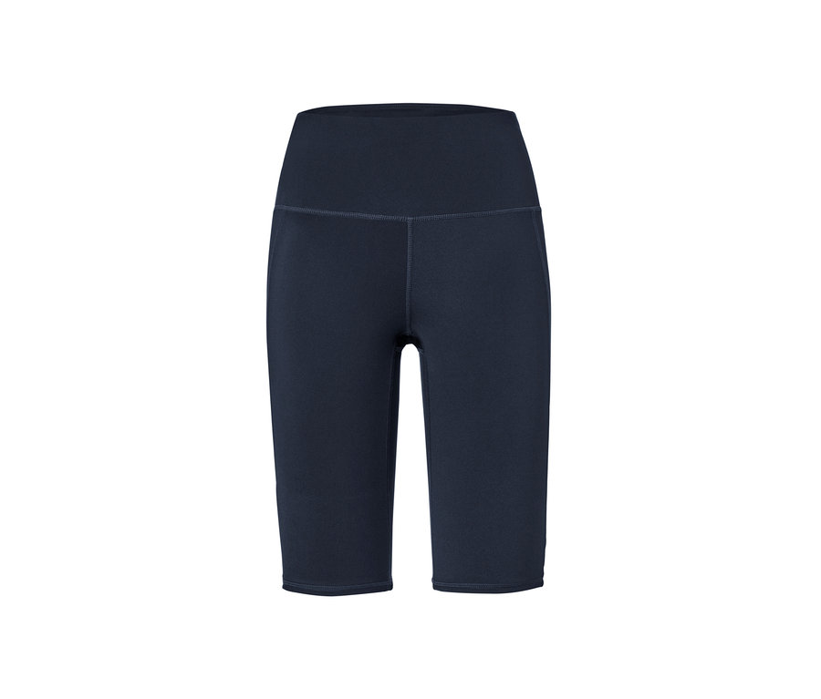 Gros plan sur un cycliste de sport bleu marine.