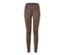 Legging de sport réversible marron foncé et taupe.