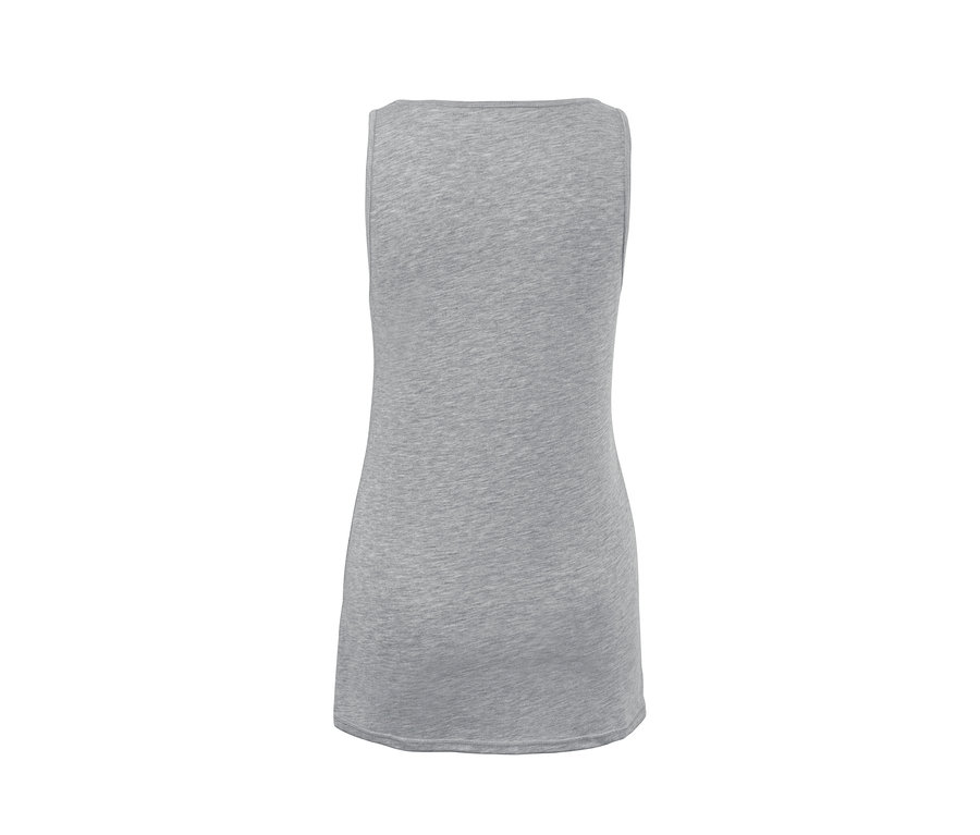 Vue détaillée de dos d'un T-shirt de sport 2 en 1 gris, noir.