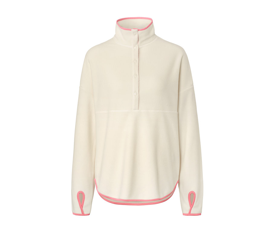 Pull en polaire avec patte de boutonnage.