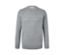 Pull à encolure ronde, gris - Gris chiné