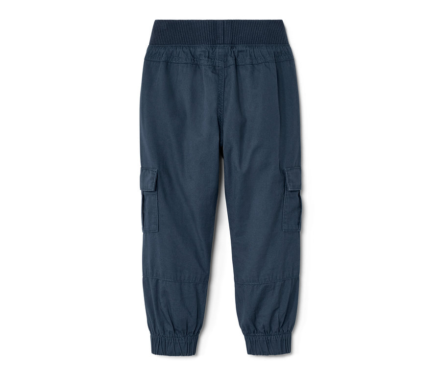 Pantalon à enfiler bleu marine pour enfant – Fit «
Anton » avec poches cargo.