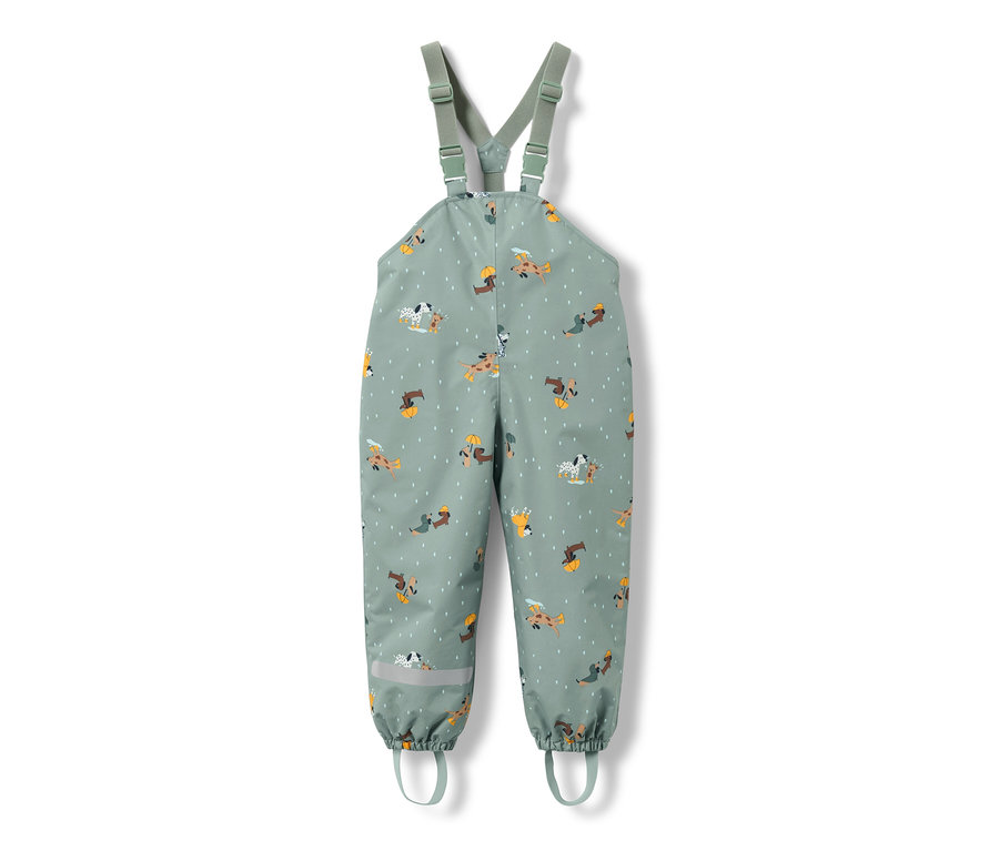 Pantalon de pluie thermique pour enfant avec motif de chiens.