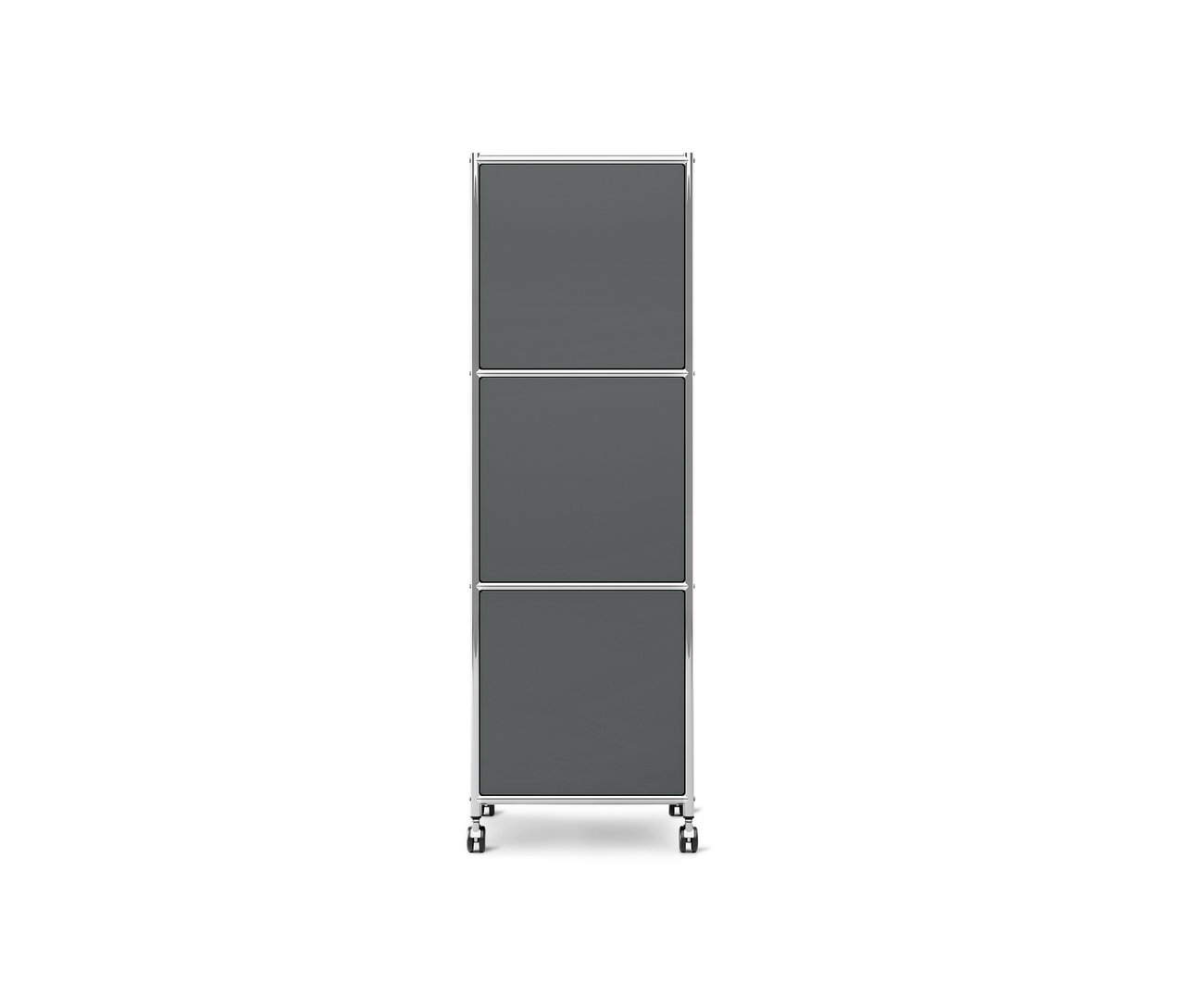 Caisson en métal gris à roulettes « CN3 » avec 3 portes.