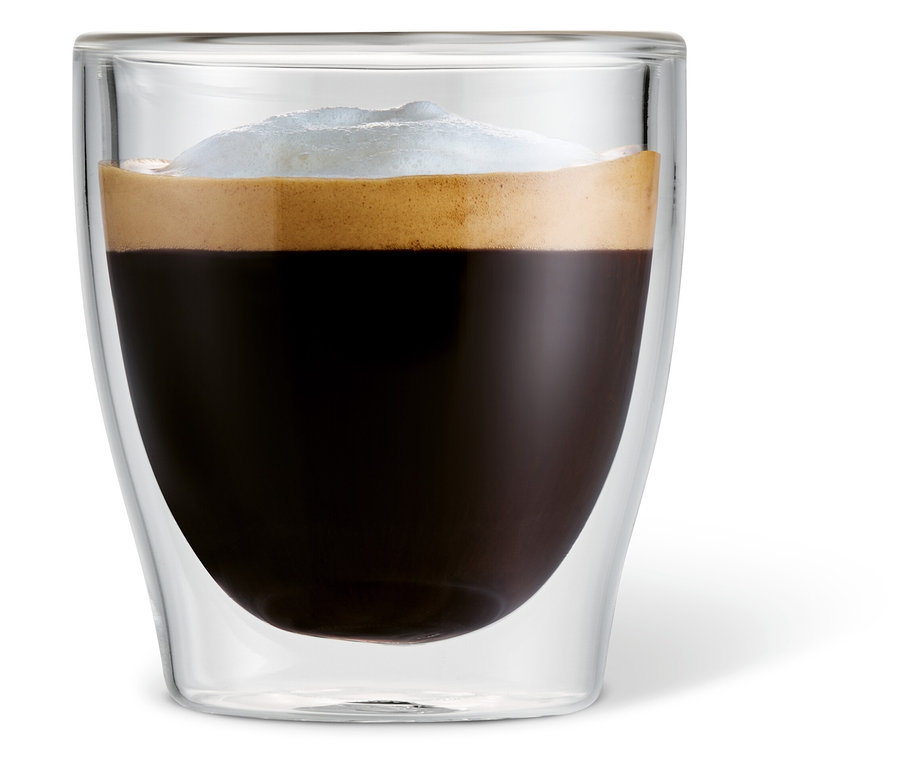 Expresso dans 2 verres à double paroi.