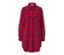 Chemise de nuit en flanelle rouge à carreaux.