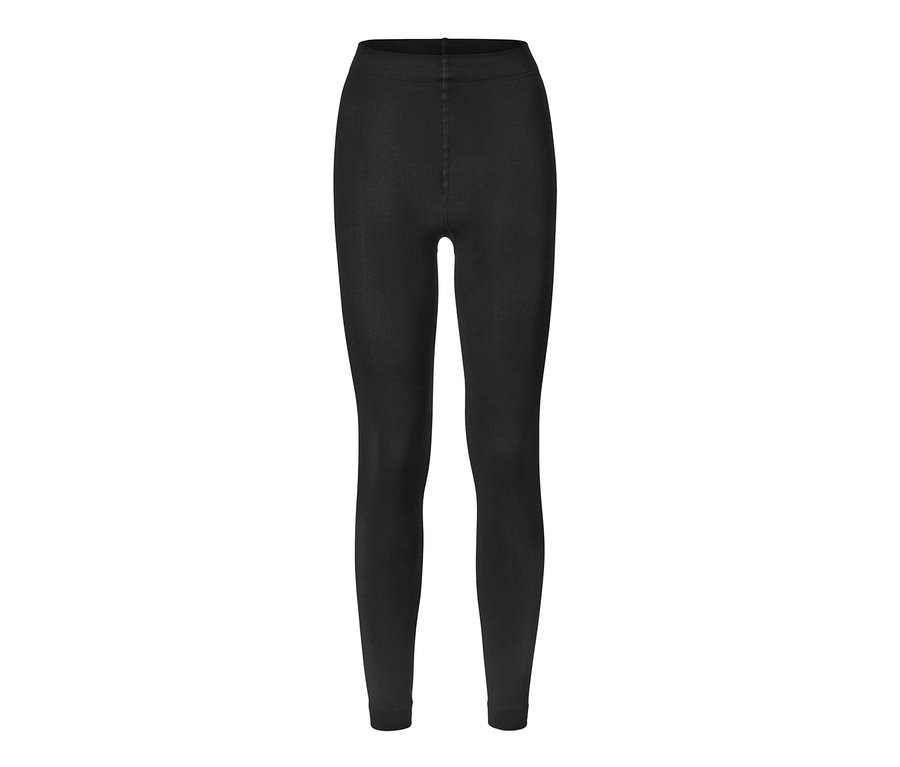 Legging thermique noir sur fond blanc.