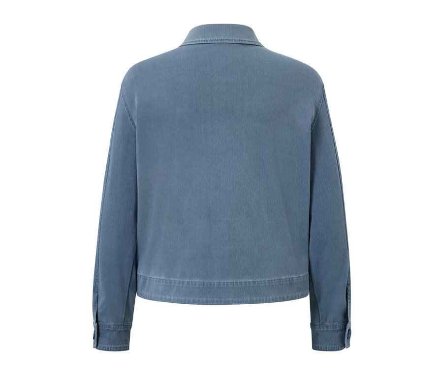 Veste en jersey bleu clair aspect jean.