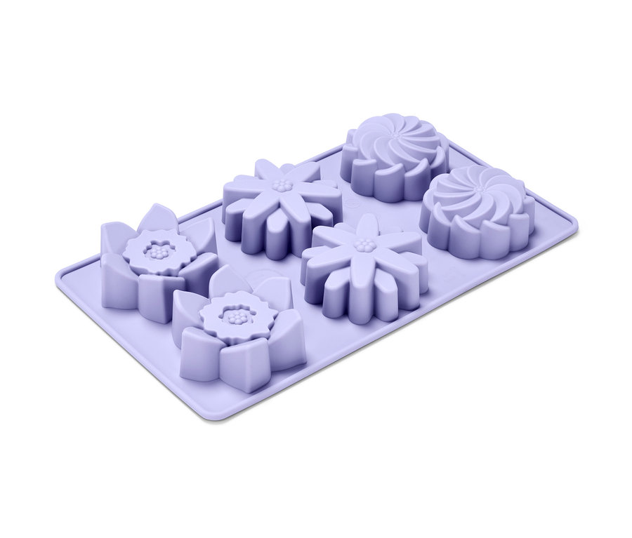 Moule à pâtisserie en forme de fleur, violet.