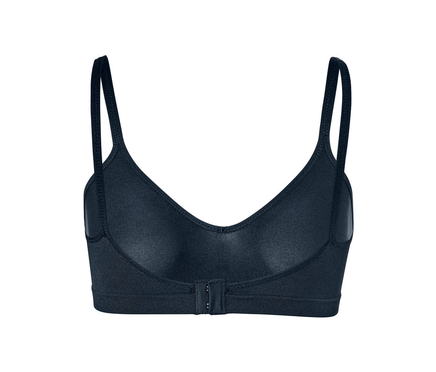 Soutien-gorge doux sans coutures bleu foncé.
